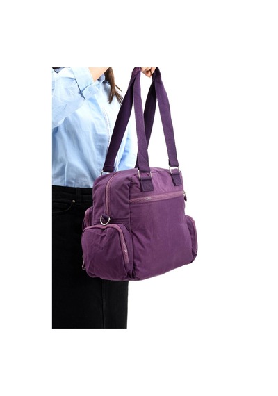 Baginn Omuz Çantası Çapraz Uzun Askılı Çok Cepli 30 25 Cm Yağmur Geçirmez İçi Astarlı Klinkır Kumaş 001
