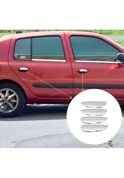 Ebal Otomotiv Dacia Logan MCV Krom Kapı Kolu 4 Kapı 2005-2014 P. Çelik