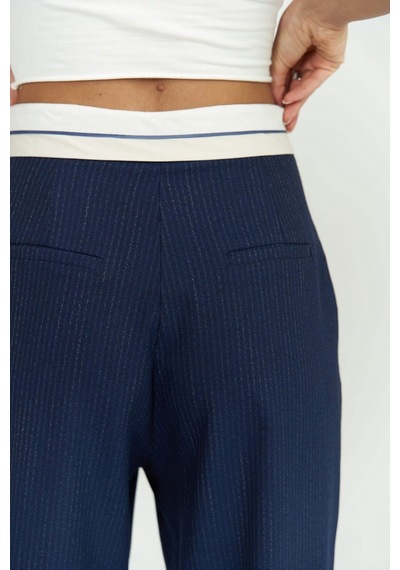 Mai Collection Mai Studios Co. Zelmira Ters Kemer İndigo Pantolon İndigo
