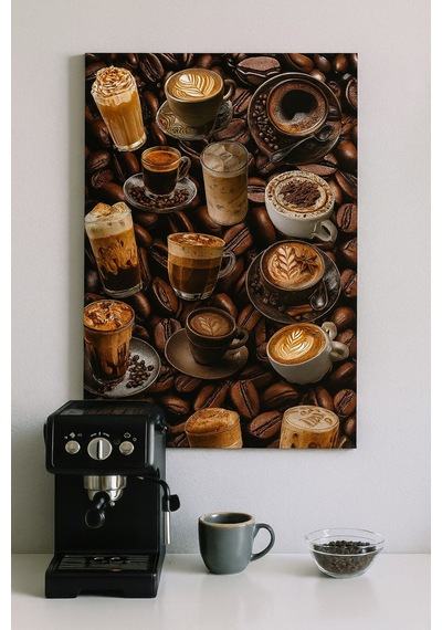 Kahve Tutkusu Barista Sanatı Ve Sıcak Enerji Cam Tablo