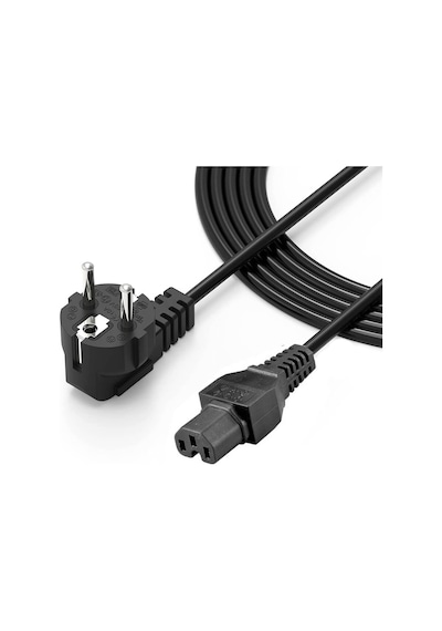 C15 Oluklu Power Güç Kablosu - C15 Oyuklu Power Kablo - 1.8 mt