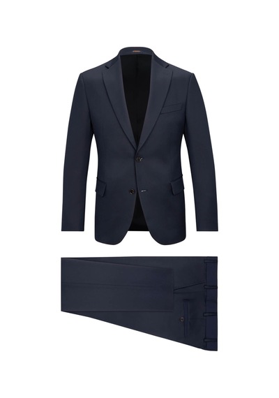 Hatemoğlu Lacivert Comfort Fit Mono Yaka Klasik Takım Elbise 2963544 Lacivert