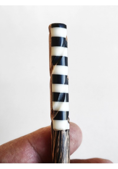 Geometrik Kontrastlı Sedef Ve Bambu Saç Çubuğu Çok Renkli
