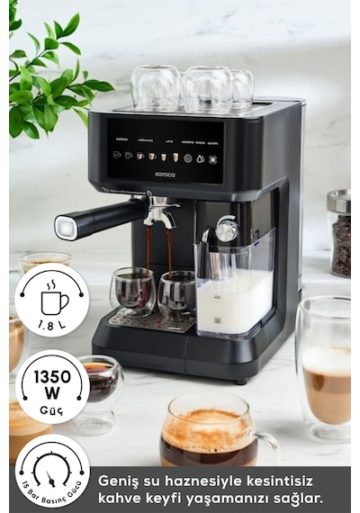 Karaca Mycaffe Barista S10 Espresso Latte Ve Cappuccino Makinesi