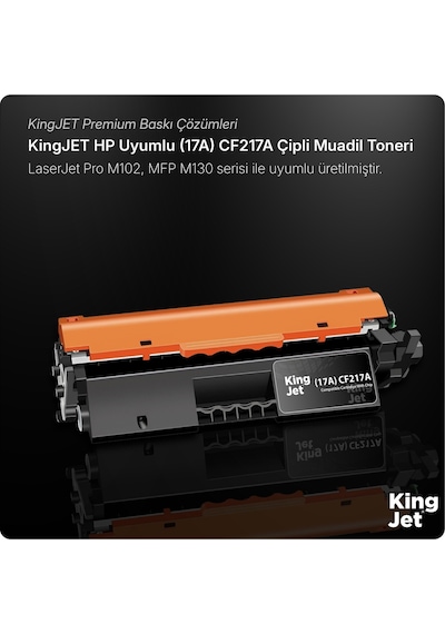 Kingjet Hp Uyumlu 17a Cf217a Standart Kapasiteli Çipli  Uyumlu Toneri Laserjet Pro M102a