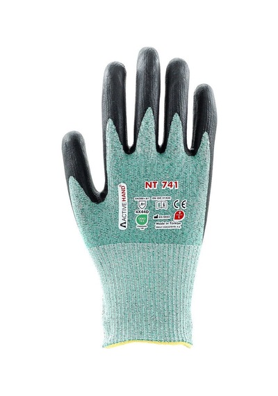 Köpük Nitril Kaplı Polyester Çift İplik Kesilmeye Dayanıklı Eldiven Nt 741 Gr/sy No:10