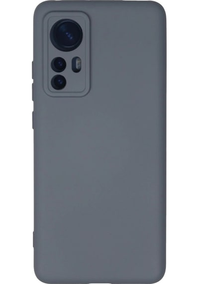 Xiaomi Mi 12 Kılıf Nano İçi Kadife Silikon - Gri Düz Renkli
