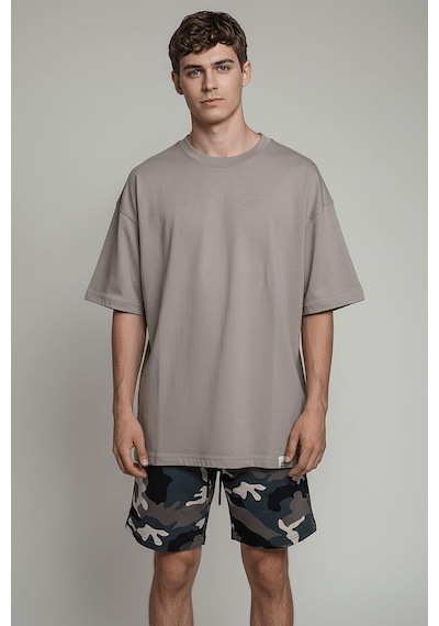 Madmext Kamuflaj Bej Erkek Regular Fit Şort 4842 Bej Kamuflaj