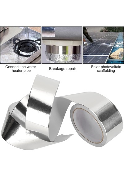 Alüminyum Folyo Bant Yanmaz Kombi Soba Borusu Bandı 48mm X 5m