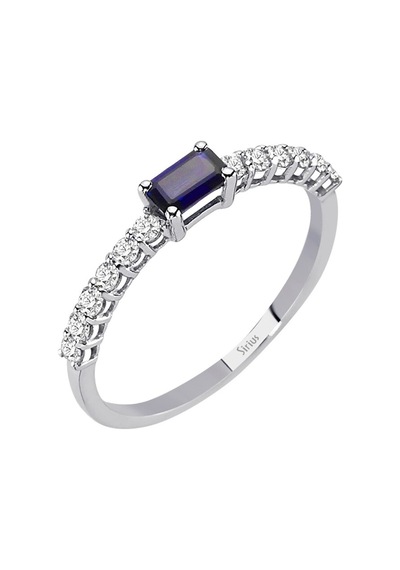 Sirius Pırlanta Ve Baget Kesim Safir Taşlı Yüzük 0804R0321
