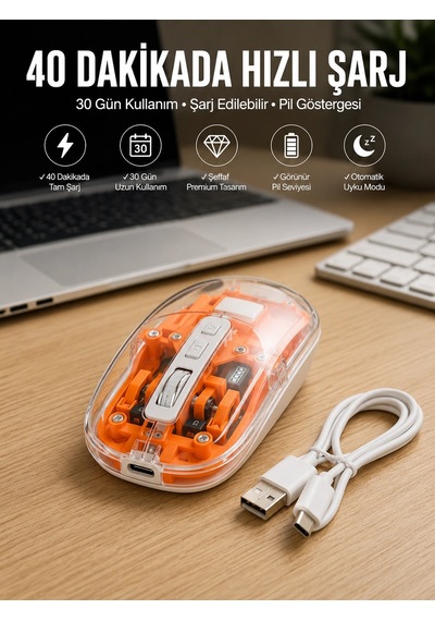 Sessiz Kablosuz Usb Girişli Mouse Fare Yüksek Performanslı Yeni Nesil Najmaddin