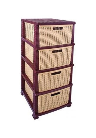 Omnipazar Srl-4002 Rattan Hasır Desen Plastik Komidin Mutfak Sebzelik 4 Katlı Kahverengi Omnipazar Srl-4002 Rattan Hasır Desen Plastik Komidin Mutfak Sebzelik 4 Katlı Kahverengi
