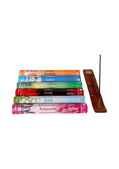 Flute Çubuk Tütsü Seti, 6 Lı Karma Tütsü Seti 6x20 120 Çubuk Acı Kahverengi
