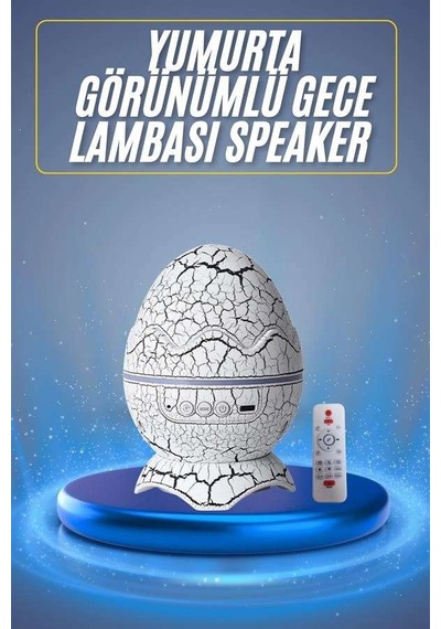 Dinozor Yumurtası Tasarımlı Bluetooth Hoparlör 5w Gece Lambası Diğer