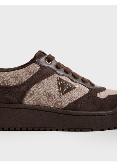Guess Miriam Deri Karışımlı Kadın Sneaker Ayakkabı Fltm16fal12 Kahve