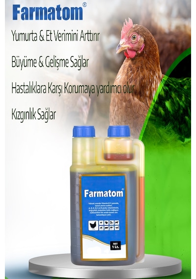 Munich Vet Farmatom Multi Vitamin Kanatlı Hayvan Vitamini 1 Litre - Kuşlar Için Vitamin