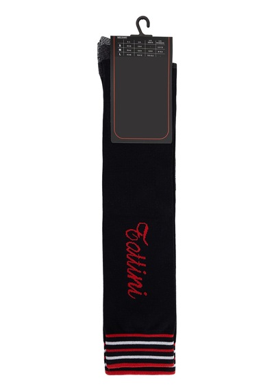 Tattini Unisex Tekstil Siyah Binici Çorap 990 Functıonal Socks Y26 Black/red