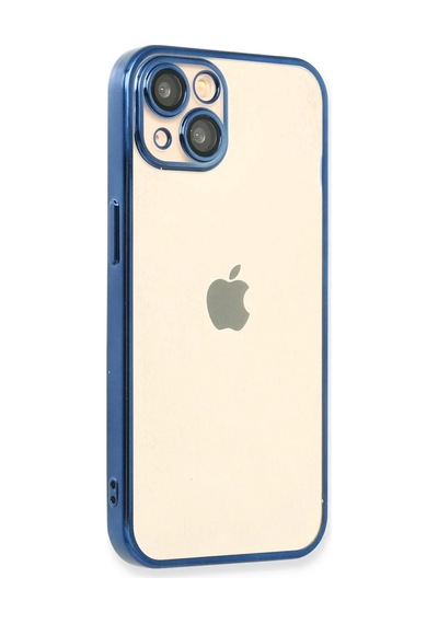 Apple İphone 14 Kılıf Razer Lensli Silikon - Açık Mavi 0.2M-Çok Renkli