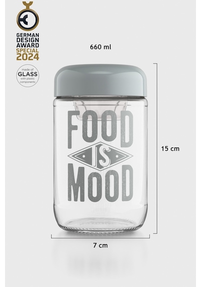 Renga Vega Sos Hazneli 660 Ml Cam Salata Kavanozu 192011 Gri Gri