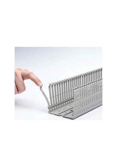 Pdk 1010 100x100mm Ral7030 Ul94 V-0 Delikli Kablo Kanalı Plastim