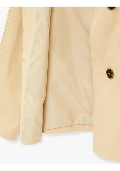 Koton Pamuklu Uzun Kollu Cepli Düğmeli Oversize Dik Yaka Gabardin Kısa Trençkot Bej 6sak00020ew Ekru Koton Pamuklu Uzun Kollu Cepli Düğmeli Oversize Dik Yaka Gabardin Kısa Trençkot Bej 6sak00020ew Ekru