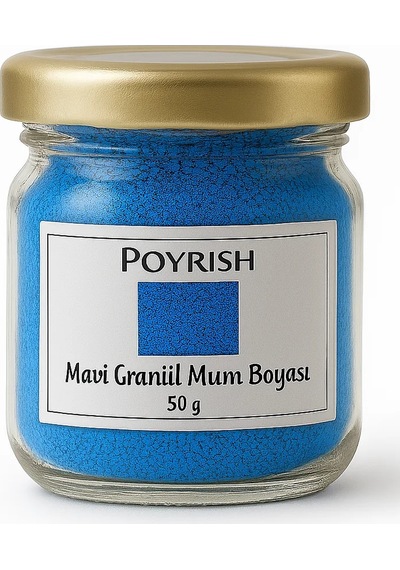 Mavi Granül Mum Boyası 50 Gr Renksiz
