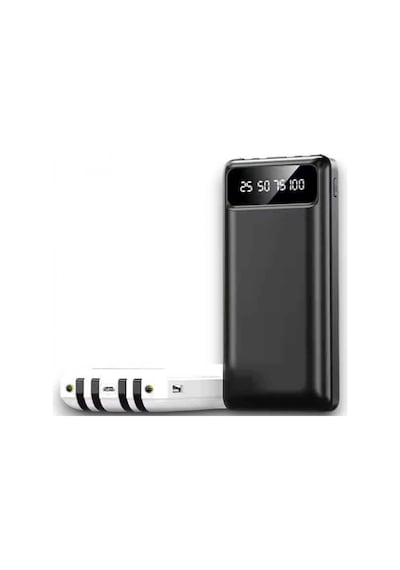 Hızlı Şarj Destekli 20.000 Mah Powerbank 4 Çıkışlı Siyah Led Göstergeli Renkli