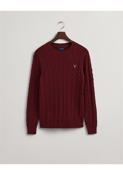 Gant Erkek Kırmızı Regular Fit Bisiklet Yaka Kazak Kırmızı