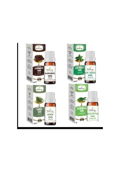 Maske Seti Kekik Karanfil Okaliptüs Çay Ağacı Yağı 20 Ml