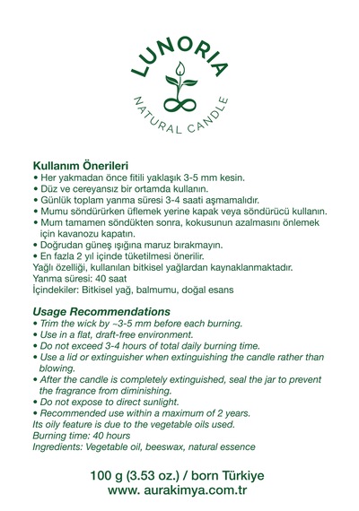 Tarçın Kokulu %100 Doğal Mum Beyaz