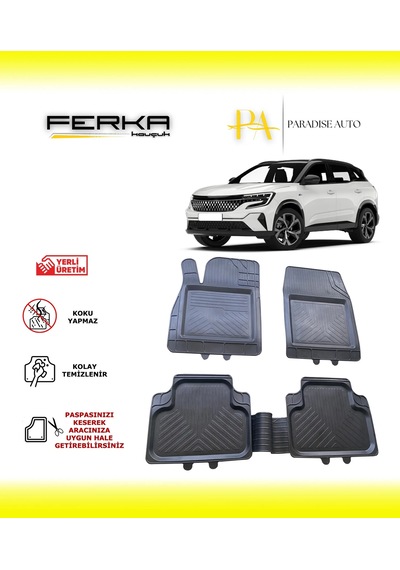 Renault Austral Hybrid 2022 Ve Üstü Uyarlanabilir Universal Havuzlu Paspas
