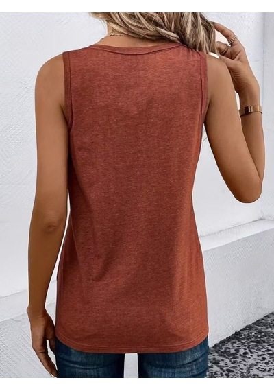 Efnaz Style Kadın Askılı Önden Düğmeli Viskon Bluz Turuncu