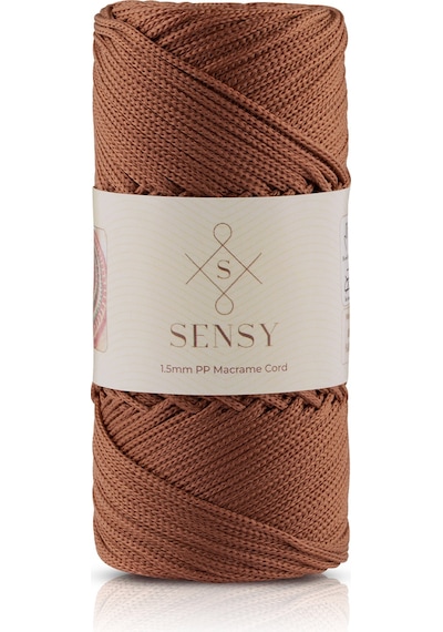 Sensy 1.5 Mm - 100 Gr Polyester Makrome Ipi Bakır 150 M Polyester Makrome Ip Supla Ip Ve Çanta Ipliği