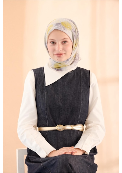 Silk Home Soft Eşarp 73095-10 Gümüş, Gri, Asit