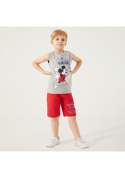 Mickey Mouse D4787-3 Çocuk  Gri Melanj Alt Üst Takım