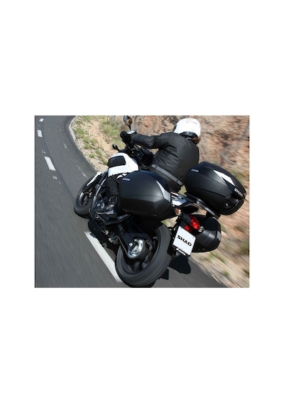 Sh36 White Motosiklet Yan Çanta Takım 36 Litre Kapasite Motor Yan Heybe Siyah