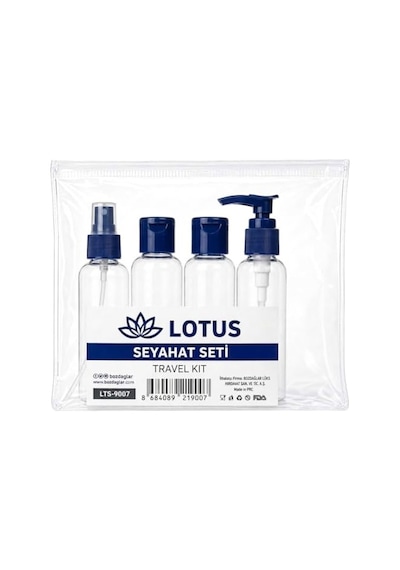 Lotus Şeffaf Seyahat Seti, 4 Parça