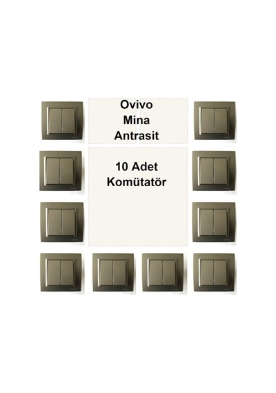 Ovivo Mina Antrasit 10 Adet Komütatör