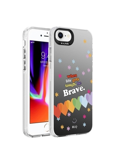 Apple Uyumlu iPhone Se 2022 Kılıf Desenli Zore Silver Sert Kapak Kalp