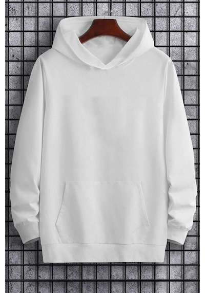 Uyguntarz Unisex Floki Baskılı Sweatshirt beyaz