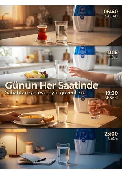Flora Pompalı 2,2 Galon 8 Litre Tezgah Altı Su Arıtma Cihazı