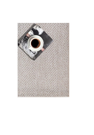 Elit Premium Sisal Jut Halı 1002 - Antrasit Balık Sırtı Desen Bej-krem Bej - Krem