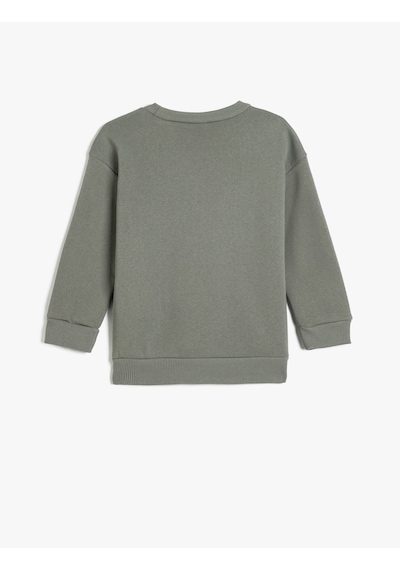 Koton Basic Sweatshirt Uzun Kollu Bisiklet Yaka Gri 5wkb10071tk Gri