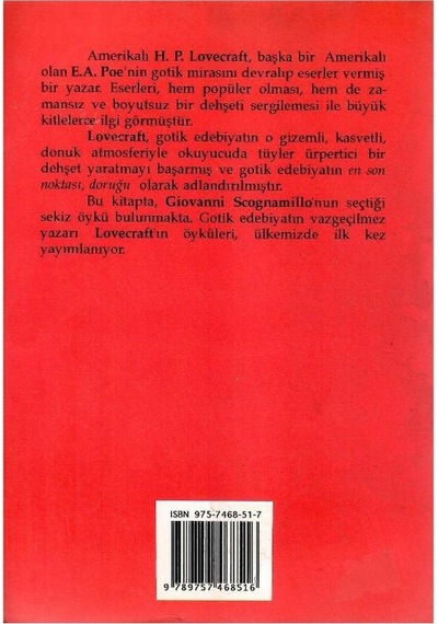 Gotik Öyküler - Howard Philips Lovecraft 1.baskı