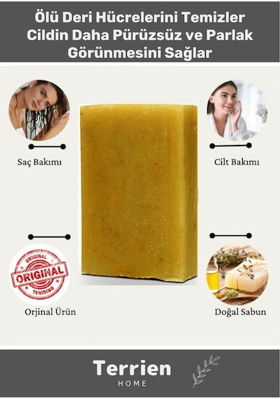 Home Serisi El Yapımı Doğal Bitkisel 2 Adet Siyah Leke Sivilce Akne Etkili Cilt Bakımı Kükürt Sabunu Karışık