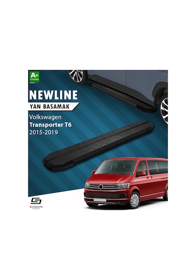 S-dizayn Vw Transporter T6 Kısa Şase Newline Siyah Yan Basamak 21