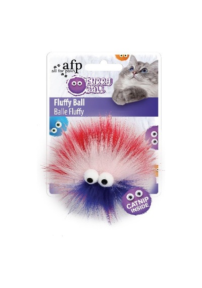 Afp Furry Ball - Tüylü Renkli Top Oyuncak Kırmızı N708
