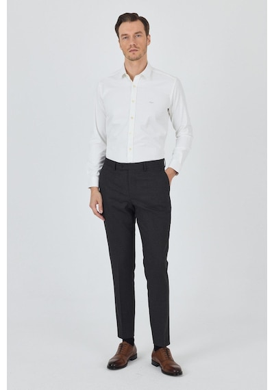 İmza Koyu Antrasit Yan Cep Açık Paça Slim Fit Esnek Classic Pantolon 1003250906 Koyu Antrasit