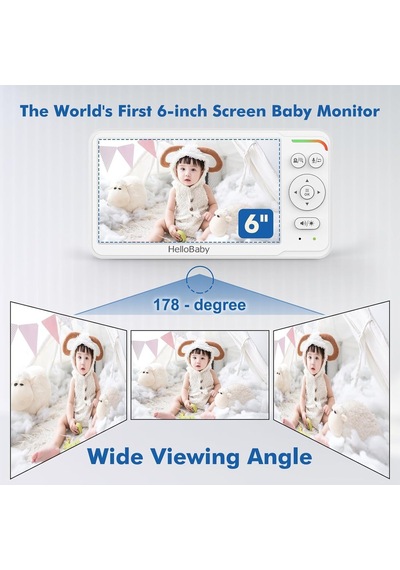 Bebek Monitörü 6 İnç Dünya İlk Ips Ekranlı 30 Saat Pil, Uzaktan Pan/tilt/zoom Kamera, Wifi Video Bebek Monitörü Genel