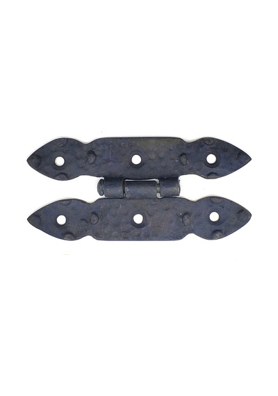 Antika Tarz Dekoratif Pirinç Düğmeli Menteşe - 117x57 Mm, Oksit Çok Renkli
